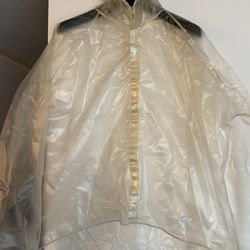 Cycling PVC Rain Jacket M   XL Clear Vented Transparent Vinyl