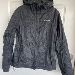 Columbia Sportswear jacket womens size M black zip up hooded softshell outdoor
