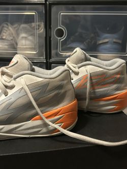 White/Orange Lamelo Ball Hoop Shoes