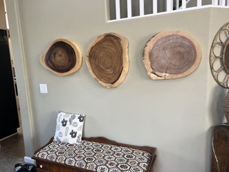 3 Large Wood Decorative Wall Hangings