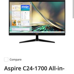 Acer Aspire C24 All-in-One Desktop – 23.8” FHD – Intel i3 – Windows 11