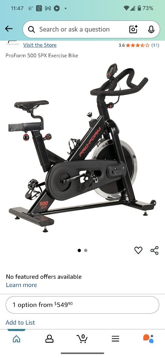 Stationary Bike Pro-form 500 Spx