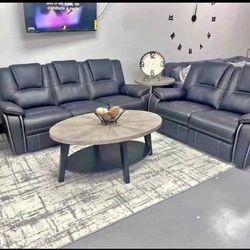 2PC Leather Recliner sofa and loveseat