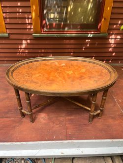 Vintage Faux Bamboo Coffee Table