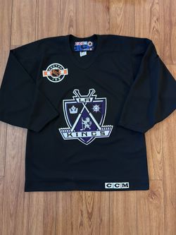 Vtg CCM Center Ice LOS ANGELES KINGS Practice JERSEY Mens (M) Coat of Arms EX+