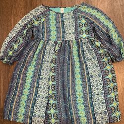 Girls Blue Green Dress Shirt Size 10 By Justice #14