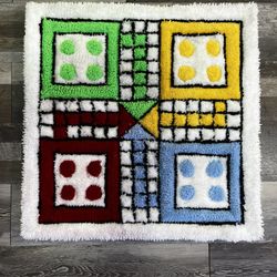 Ludo - Game Board Hand Made Rug 