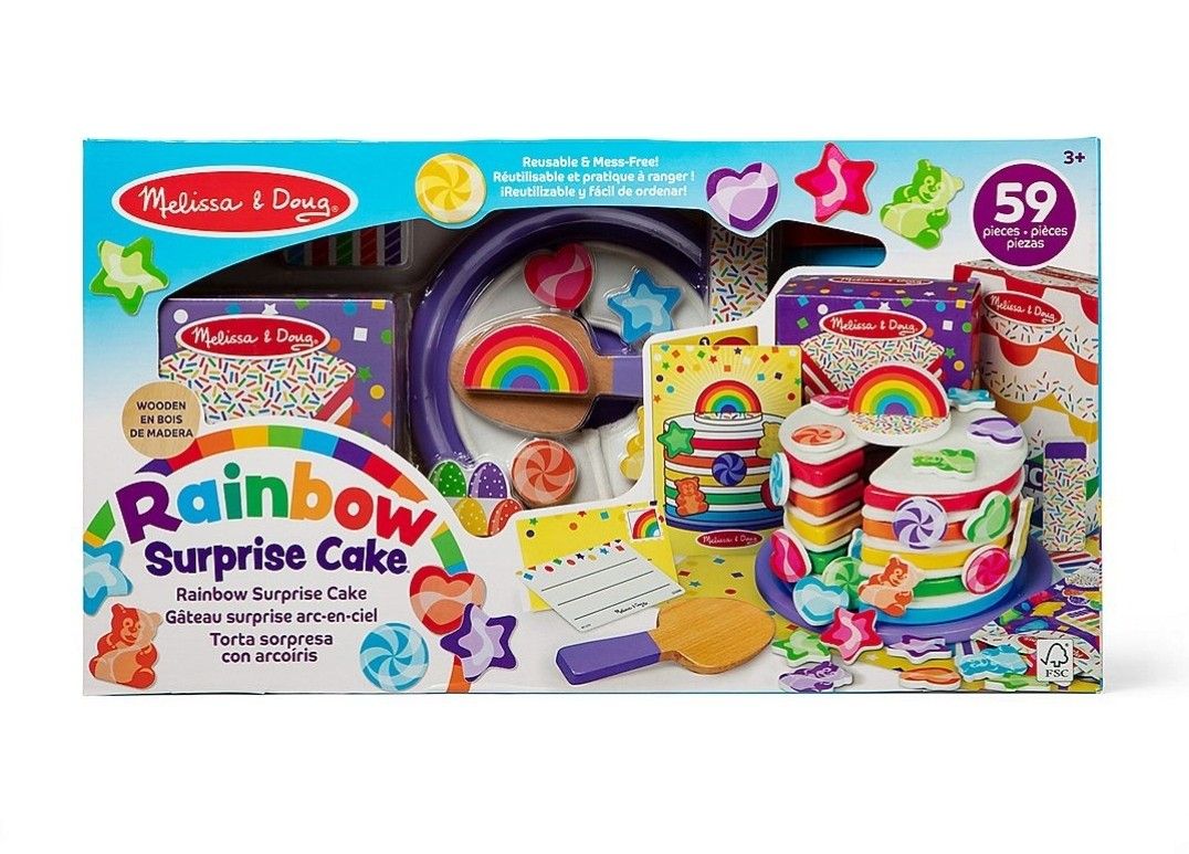 NEW Melissa & Doug Rainbow surprise cake Set