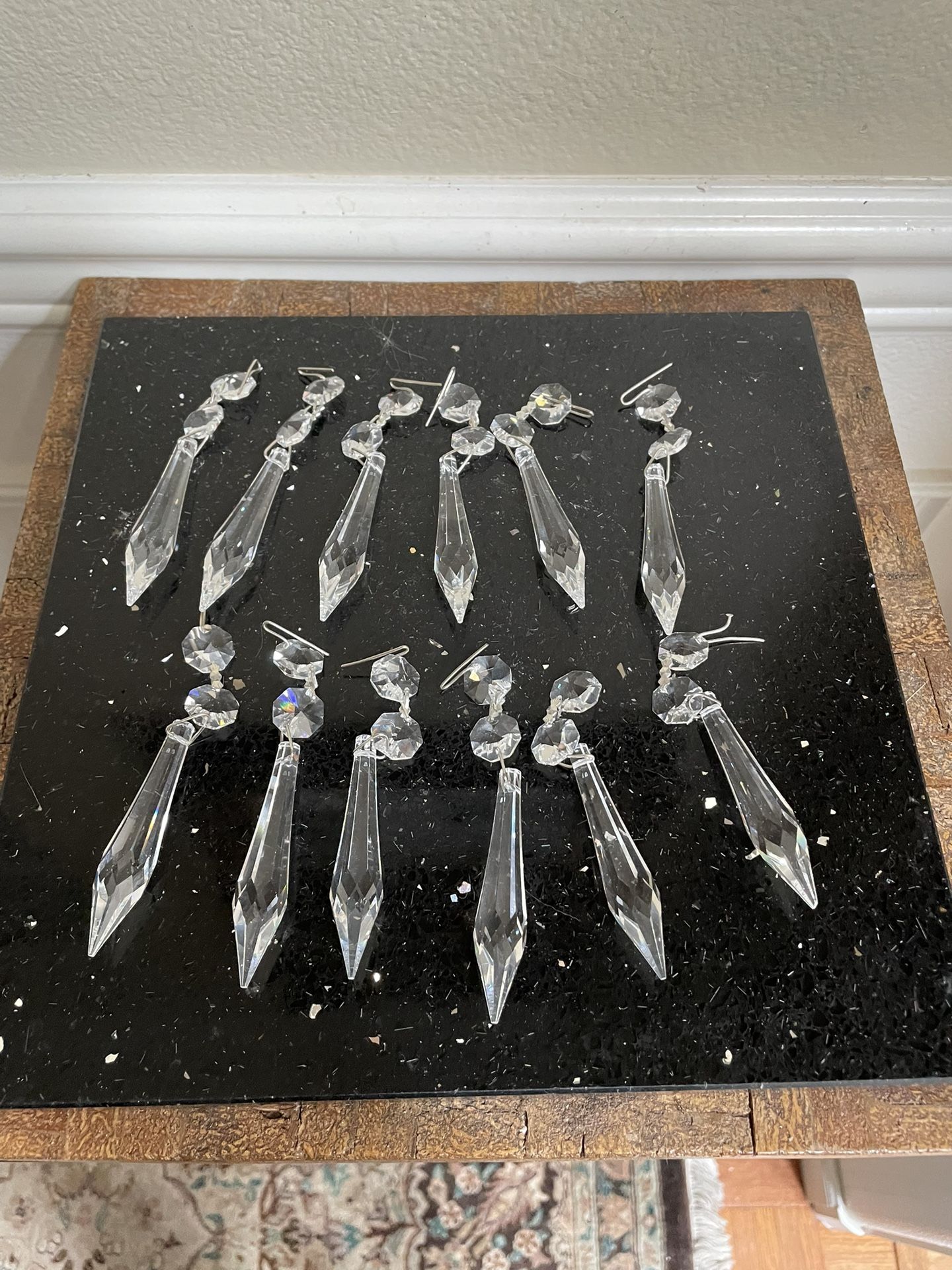 12Pcs Crystal Chandelier Sconces 2.2”
