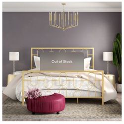 King Sized Gold Metal Bed Frame