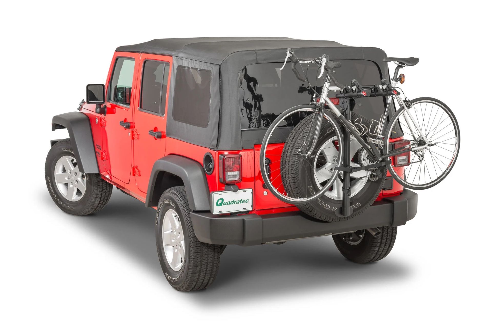 New Quadratec Spare Wheel Mounting 2-Bike Rack for Jeep