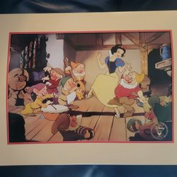 1994 Disney Snow White Lithograph With VHS