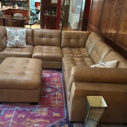 L-Shaped Leather Couch.