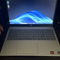 HP 15.6 inch laptop, HD Touchscreen Display, AMD RYZEN 3732, 8 GB Ram, 256 GB SSD, AMD Radeon Graphics, Windows 11 Home, Natural Silver, 15-fc0399nr