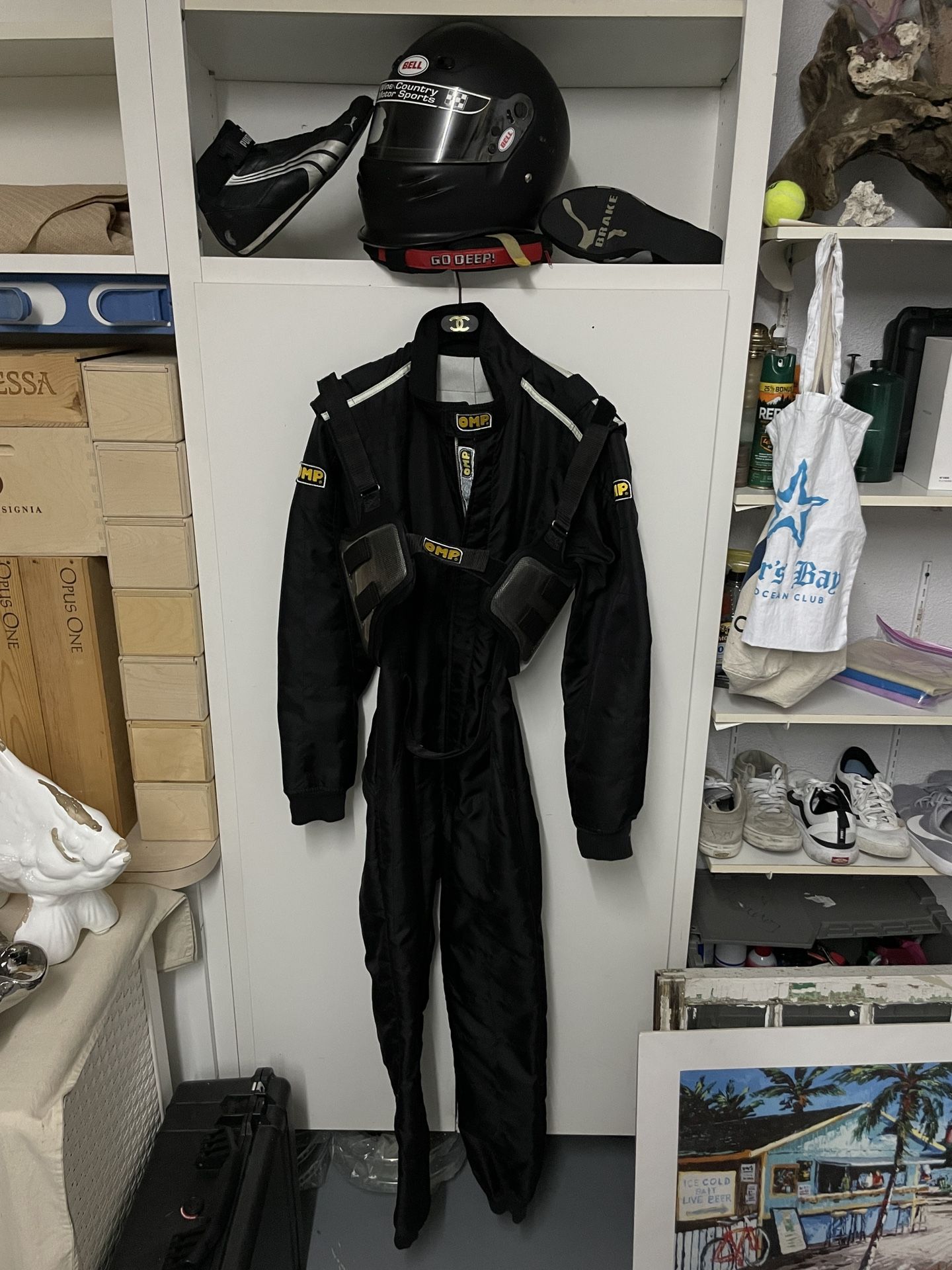 OMP Kart Racing Suit BELL Helmet PUMA kart Shoes Chest Protector