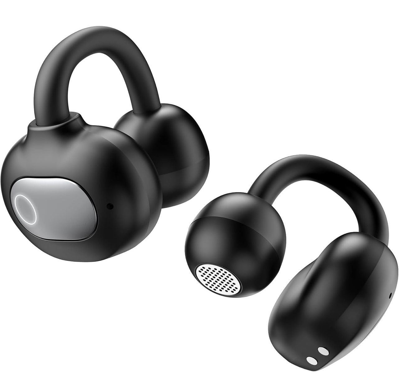 Open Ear Earbuds, 30H Playtime Bluetooth Earbuds IPX5 Waterproof Bluetooth 5.4 Ear Buds with Digital Display Comfortable Lightweight Clip on Headphone