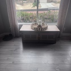 White clad Coffee Table And Two End Tables 