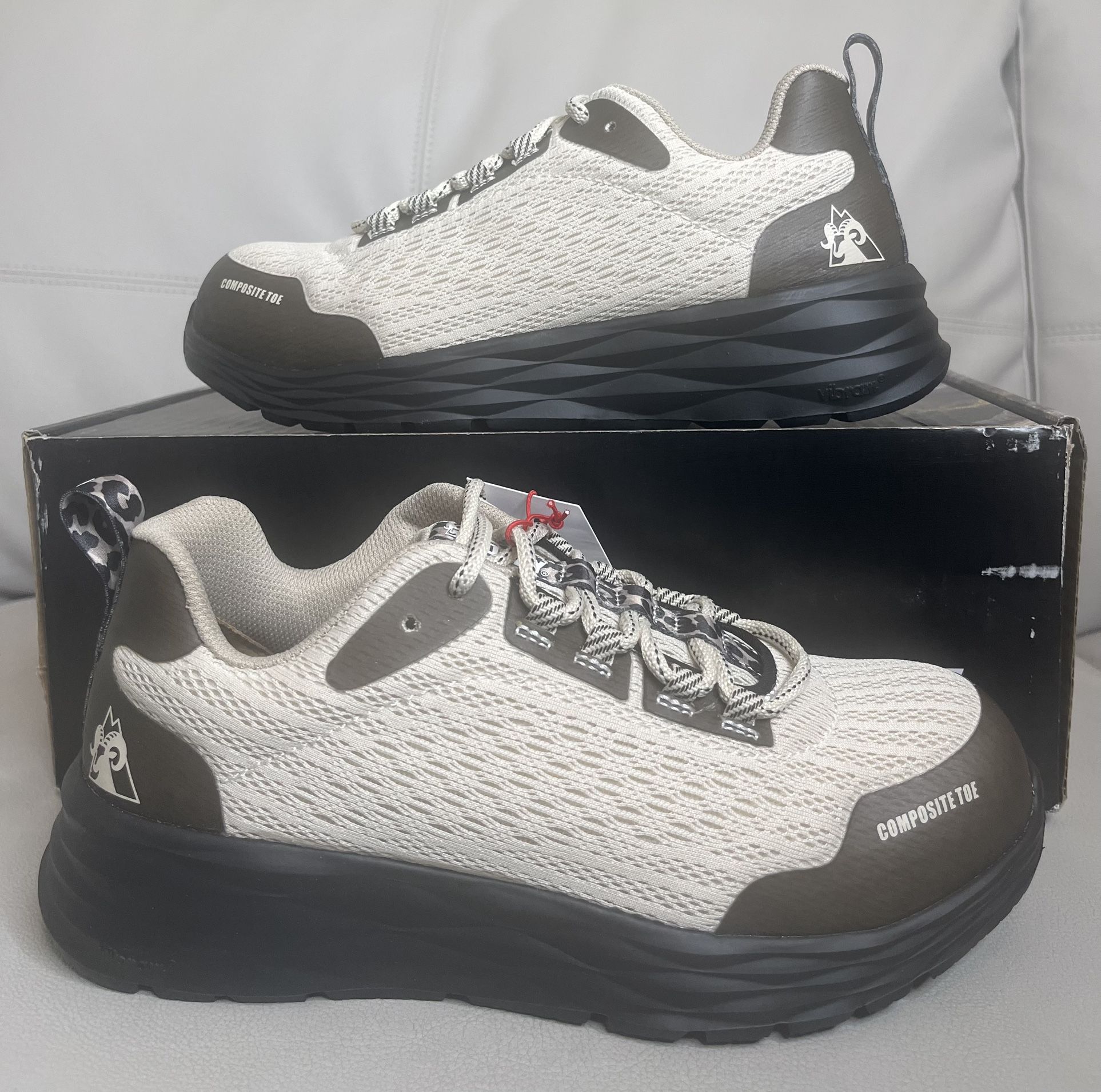 Rocky V-Lite Nano Composite Toe Slip Resistant Taupe Work Shoes Women’s Size 7.5