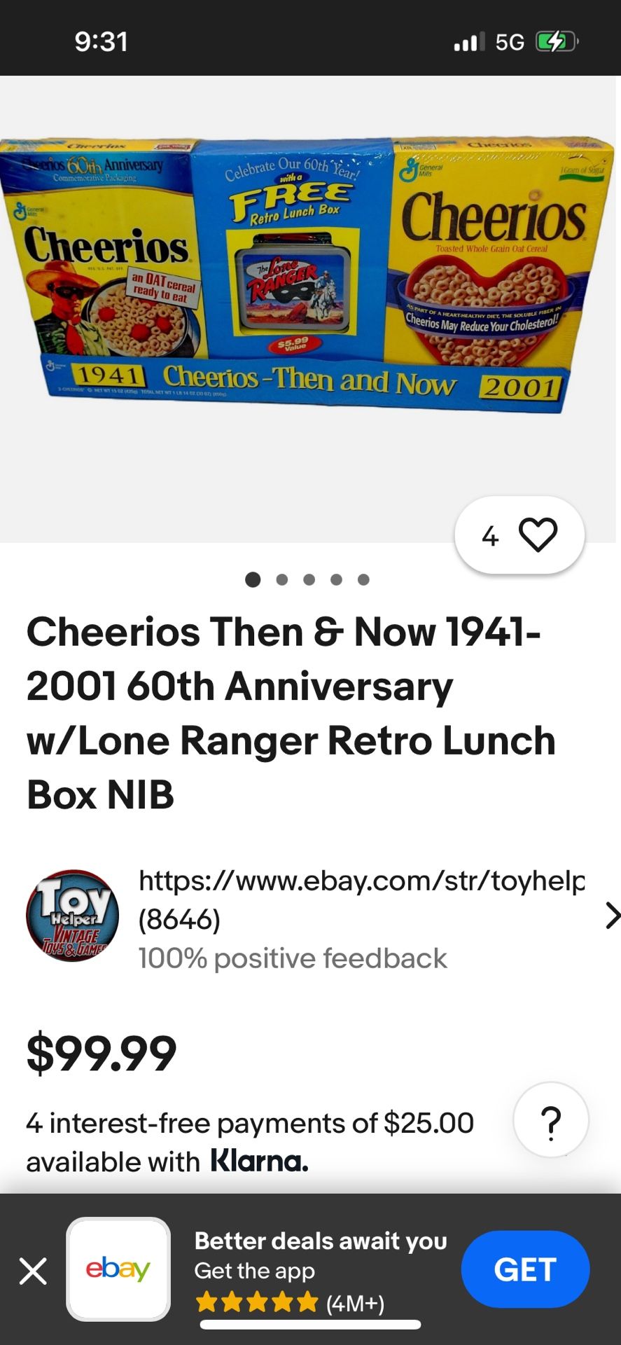 60th Anniversary Cheerios Box Set 