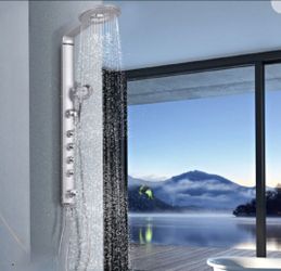 NEW~40" Shower Column Massage Jet System w Hand Shower~Aluminum Alloy~Costway
