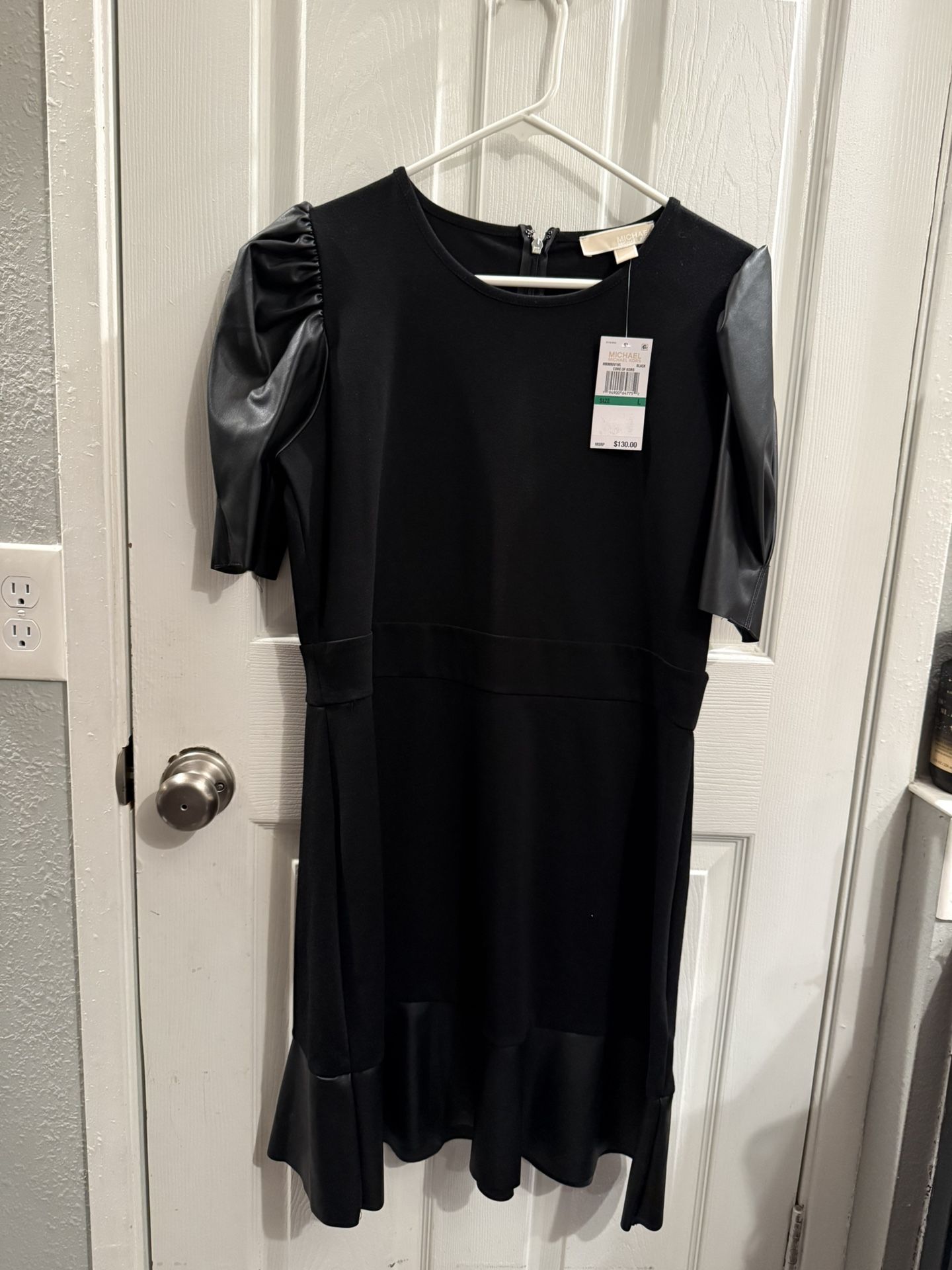 Michael Kors Puff Sleeve Black Dress