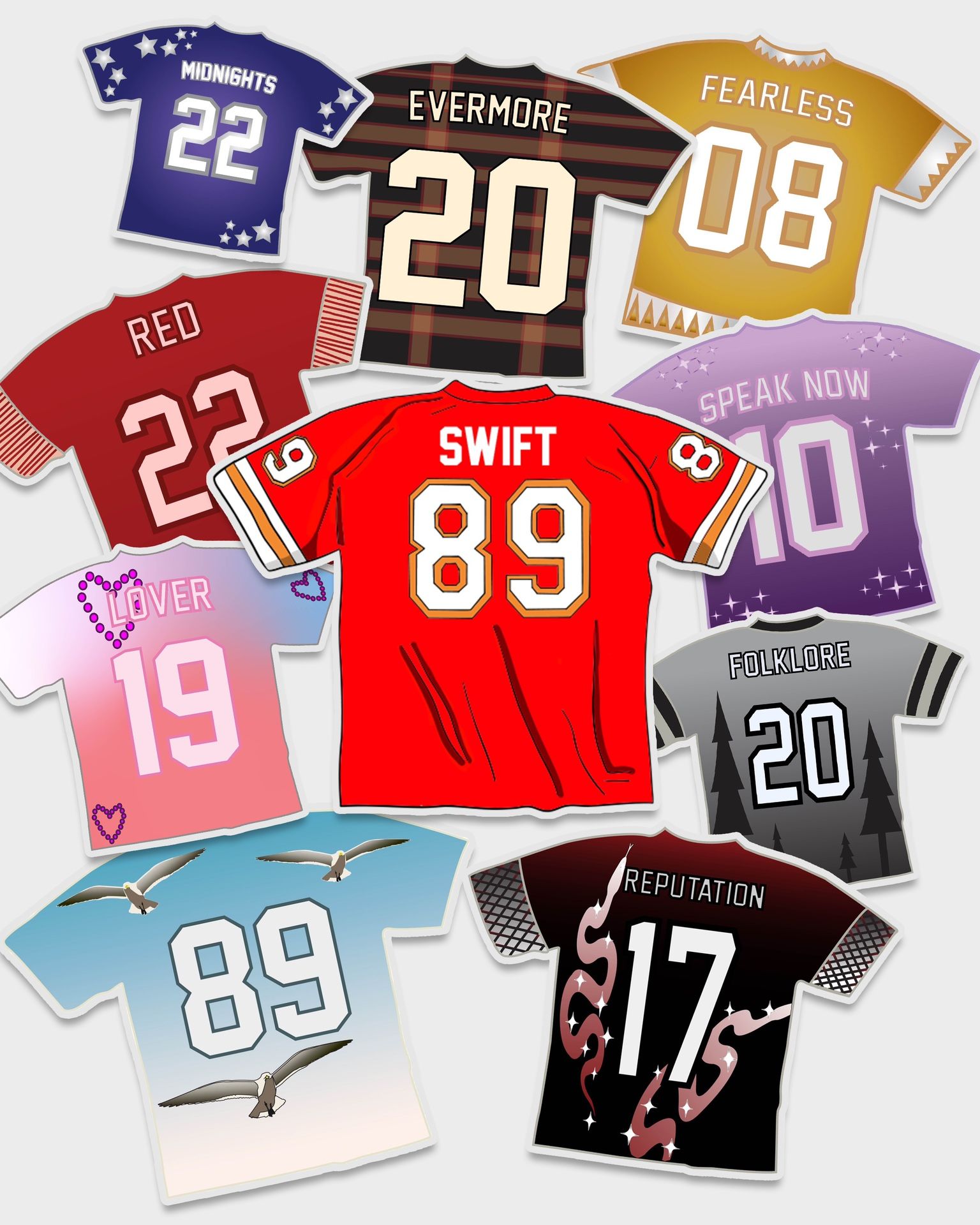 Taylor Swift Jersey Stickers