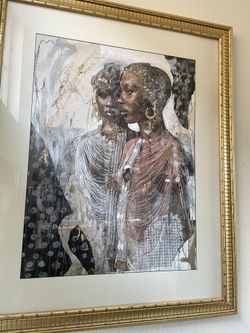 African Print And Frame 