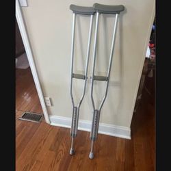 Gray  Crutches, Used Sturdy 