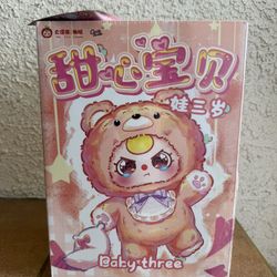 100% Authentic Baby Three 400% Sweet Baby Plush Blind Box Sealed & Baby Three Hair Clips Blind Bag Sealed
