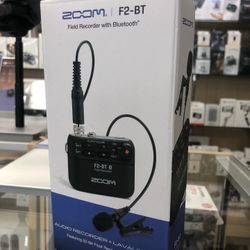 Zoom F2 BT Ultra compact Bluetooth Enabled Portable Field Recorder With Lavalier Microphone 