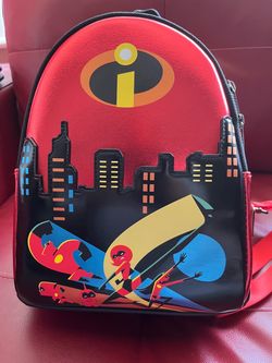 New With Tags Lounge Fly Mini Incredibles Metallic Red Backpacks $35