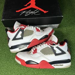 Jordan 4 Fire Red Used 