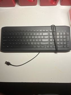 onn. Wired USB Standard Keyboard, Full Size black