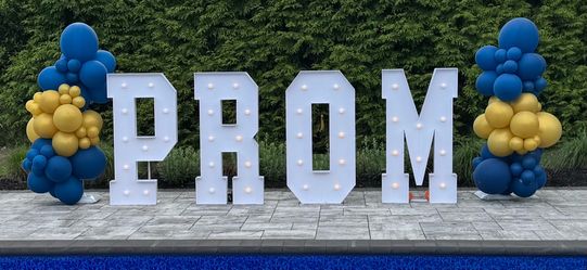Prom Cardboard Letters with Lights