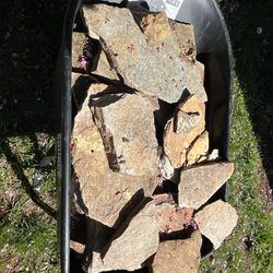 Wheelbarrow Full of Misc Sized Flagstone