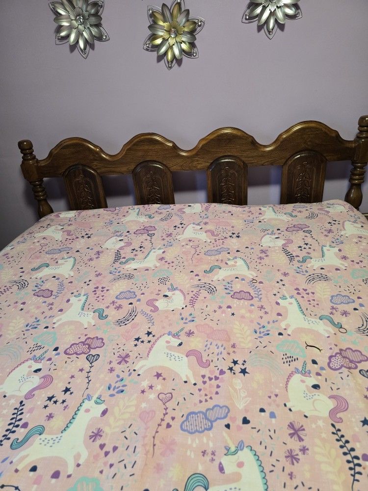 Queen Size Bedroom Set With Mattress Set W Protective Cover.