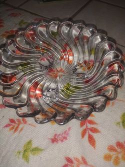 PRICED REDUCED !!!!Fostoria 2612 Colony Swirl Clear 6 3/4" Bowl