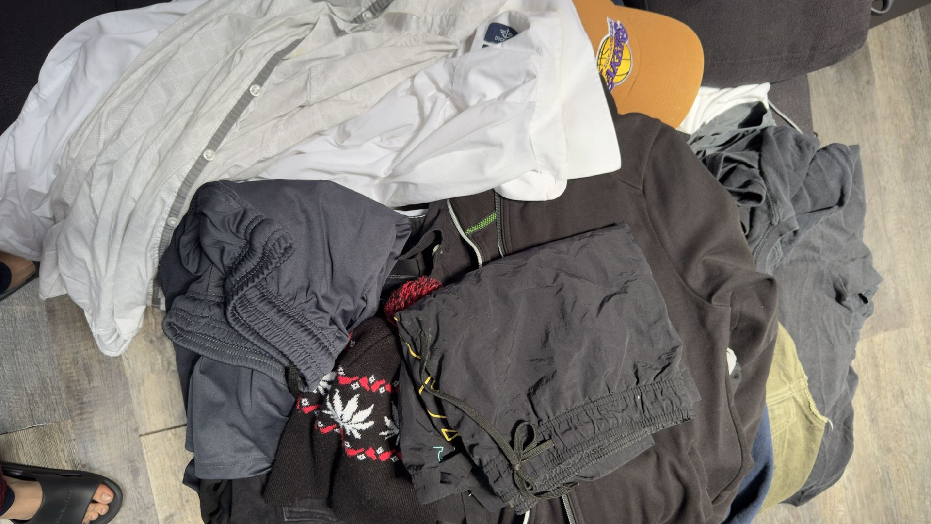 Bag of designer clothes 