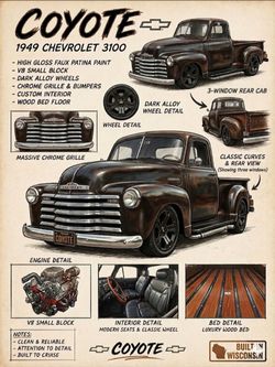 Chevrolet 1949 5 Window 3100 Chevy Pickup Truck