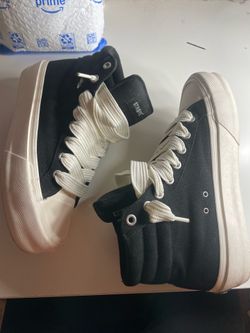 Straye Venice Stomper Black & White Shoes size 10.5