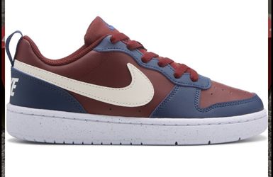 Nike Court Borough Low Recraft kids' shoes in dark team red and navy blue size 6y asking 60.00