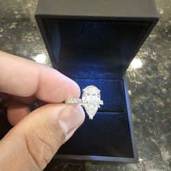 PEAR BRILLIANT 3.01 CARAT RING 