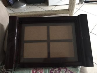 Wood & glass Picture/trade frame.