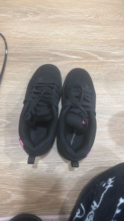 Dc pink and black shoes worn about twice size 4.5