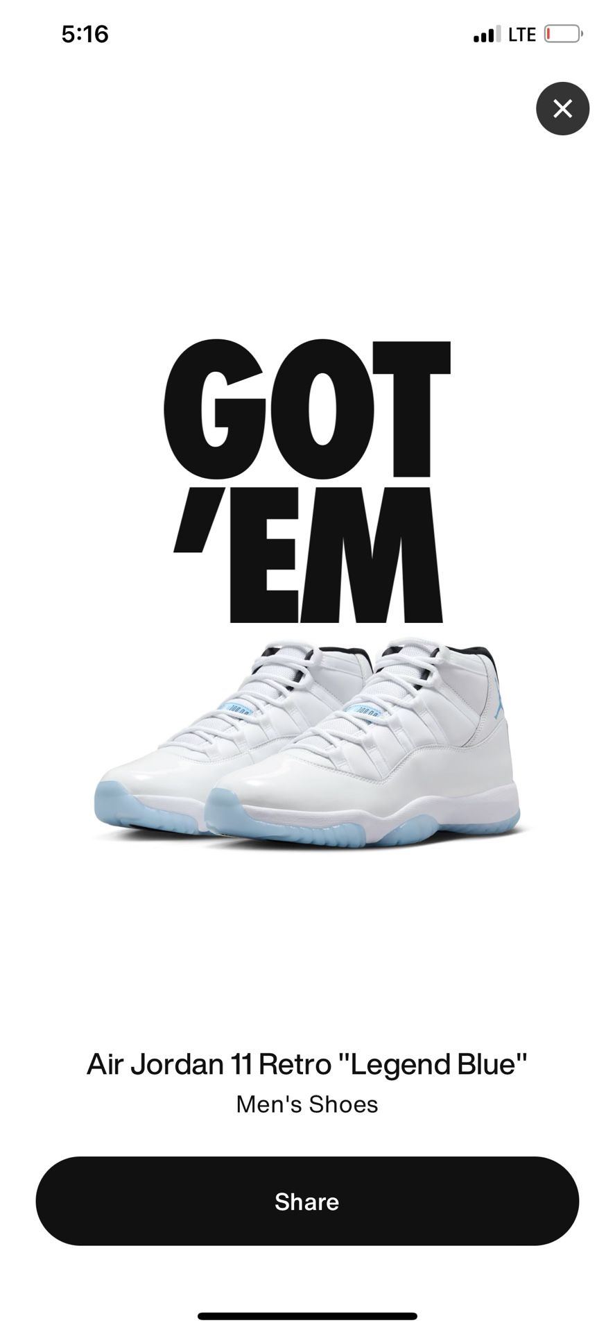 Jordan 11 Retro Legend Blue 