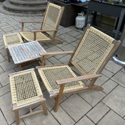Set Of 2 Wooden Chairs