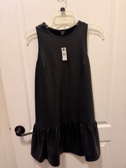 Express Faux Leather Ruffle Hem Dress – NWT – XS
