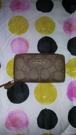 Authentic coach coin and card mini wallet
