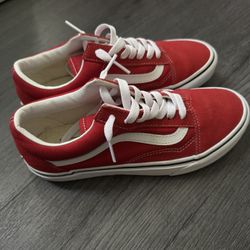 Red Old School Vans 6.5 W / 5 M