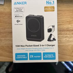 Anker 15W Max Pocket Sized 3-in-1 Charger